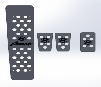 Накладки на педали Hyundai Accent 2